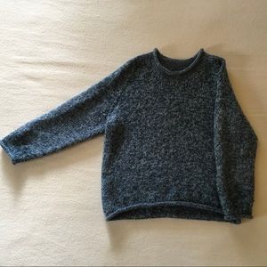 Hand-Knit Blue Sweater